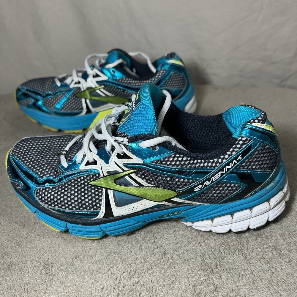 Brooks Ravenna 7 Womens 9.5 Running Shoes Blue Green Gray Stability